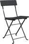 vidaXL - Bistrostoelen - inklapbaar - 2 - st - poly - rattan - en - staal - zwart