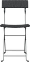 vidaXL - Bistrostoelen - inklapbaar - 2 - st - poly - rattan - en - staal - zwart