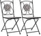 vidaXL - Bistrostoelen - mozaïek - 2 - st - grijs