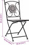 vidaXL - Bistrostoelen - mozaïek - 2 - st - grijs