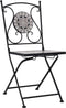 vidaXL - Bistrostoelen - mozaïek - 2 - st - grijs