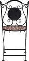 vidaXL - Bistrostoelen - mozaïek - 2 - st - keramiek - bruin