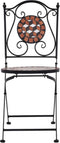 vidaXL - Bistrostoelen - mozaïek - 2 - st - keramiek - bruin