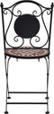 vidaXL - Bistrostoelen - mozaïek - 2 - st - keramiek - bruin