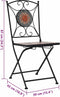 vidaXL - Bistrostoelen - mozaïek - 2 - st - oranje - en - grijs