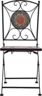 vidaXL - Bistrostoelen - mozaïek - 2 - st - oranje - en - grijs