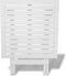 vidaXL Bistrotafel 46x46x47 cm massief acaciahout wit