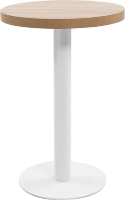 vidaXL - Bistrotafel - 50 - cm - MDF - lichtbruin