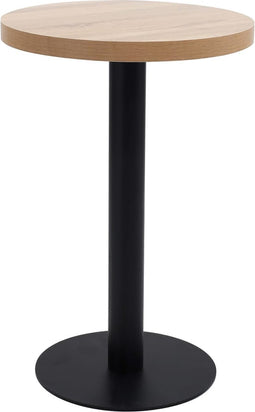 vidaXL - Bistrotafel - 50 - cm - MDF - lichtbruin