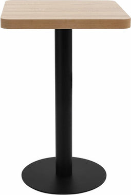 vidaXL - Bistrotafel - 50x50 - cm - MDF - lichtbruin