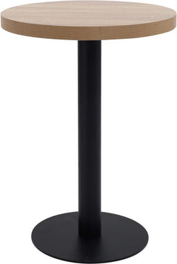 vidaXL - Bistrotafel - 60 - cm - MDF - lichtbruin