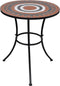 vidaXL Bistrotafel 60 cm mozaïek terracottakleurig en wit