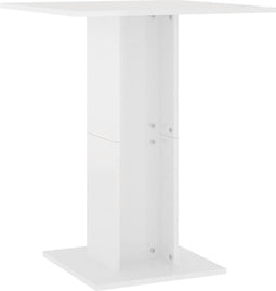 vidaXL - Bistrotafel - 60x60x75 - cm - bewerkt - hout - hoogglans - wit