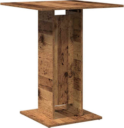 vidaXL - Bistrotafel - 60x60x75 - cm - bewerkt - hout - oud - houtkleurig