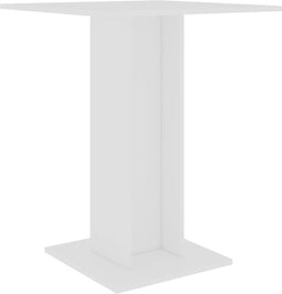 vidaXL - Bistrotafel - 60x60x75 - cm - bewerkt - hout - wit
