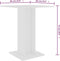 vidaXL - Bistrotafel - 60x60x75 - cm - bewerkt - hout - wit