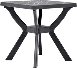vidaXL - Bistrotafel - 70x70x72 - cm - kunststof - antraciet