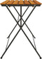 vidaXL - Bistrotafel - inklapbaar - 100x54x71 - cm - massief - acaciahout - en - staal