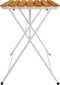 vidaXL - Bistrotafel - inklapbaar - 100x54x71 - cm - massief - acaciahout - en - staal