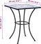 vidaXL - Bistrotafel - mozaïek - 60 - cm - keramiek - blauw - en - wit