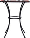 vidaXL - Bistrotafel - mozaïek - 60 - cm - keramiek - terracottakleurig - en - wit