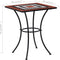 vidaXL - Bistrotafel - mozaïek - 60 - cm - keramiek - terracottakleurig - en - wit