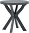 vidaXL - Bistrotafel - Ø70 - cm - kunststof - antraciet