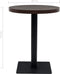vidaXL - Bistrotafel - rond - 60x75 - cm - MDF - en - staal - donker - essenkleur