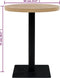 vidaXL - Bistrotafel - rond - 60x75 - cm - MDF - en - staal - eikenkleur