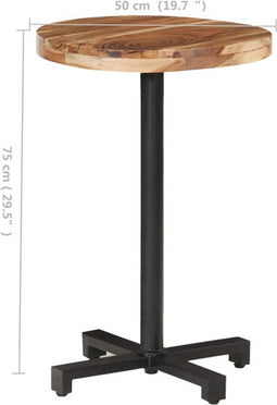 vidaXL - Bistrotafel - rond - Ø50x75 - cm - massief - acaciahout