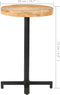 vidaXL - Bistrotafel - rond - Ø50x75 - cm - ruw - mangohout