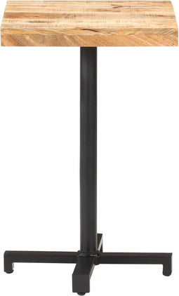 vidaXL - Bistrotafel - vierkant - 50x50x75 - cm - ruw - mangohout
