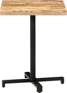 vidaXL - Bistrotafel - vierkant - 60x60x75 - cm - ruw - mangohout