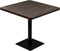 vidaXL - Bistrotafel - vierkant - 80x80x75 - cm - MDF - en - staal - donker - essenkleur