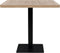 vidaXL - Bistrotafel - vierkant - 80x80x75 - cm - MDF - en - staal - eikenkleur