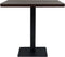vidaXL - Bistrotafel - vierkant - 80x80x75 - cm - MDF - en - staal - donker - essenkleur