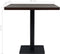 vidaXL - Bistrotafel - vierkant - 80x80x75 - cm - MDF - en - staal - donker - essenkleur