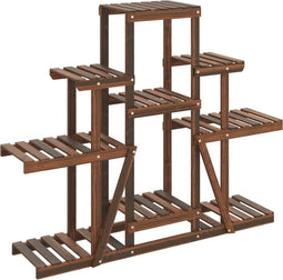 vidaXL - Bloemenstandaard - 110x25x96 - cm - massief - vurenhout