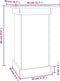 vidaXL - Bloemenstandaard - 40x40x60 - cm - massief - grenenhout - honingbruin