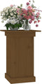 vidaXL - Bloemenstandaard - 40x40x60 - cm - massief - grenenhout - honingbruin