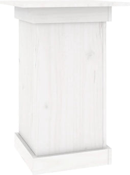 vidaXL - Bloemenstandaard - 40x40x60 - cm - massief - grenenhout - wit