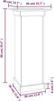 vidaXL - Bloemenstandaard - 40x40x90 - cm - massief - grenenhout
