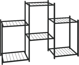 vidaXL - Bloemenstandaard - 83x25x60 - cm - ijzer - zwart
