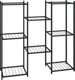 vidaXL - Bloemenstandaard - 83x25x80 - cm - ijzer - zwart