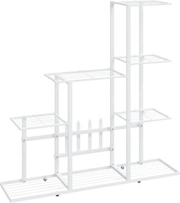 vidaXL - Bloemenstandaard - 94,5x25x88 - cm - metaal - wit