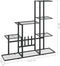 vidaXL - Bloemenstandaard - 94,5x25x88 - cm - metaal - zwart