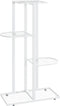 vidaXL - Bloemenstandaard - met - 4 - lagen - 43x22x76 - cm - metaal - wit