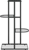 vidaXL - Bloemenstandaard - met - 4 - lagen - 43x22x76 - cm - metaal - zwart