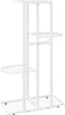 vidaXL - Bloemenstandaard - met - 4 - lagen - 43x22x76 - cm - metaal - wit