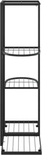 vidaXL - Bloemenstandaard - met - 4 - lagen - 43x22x76 - cm - metaal - zwart